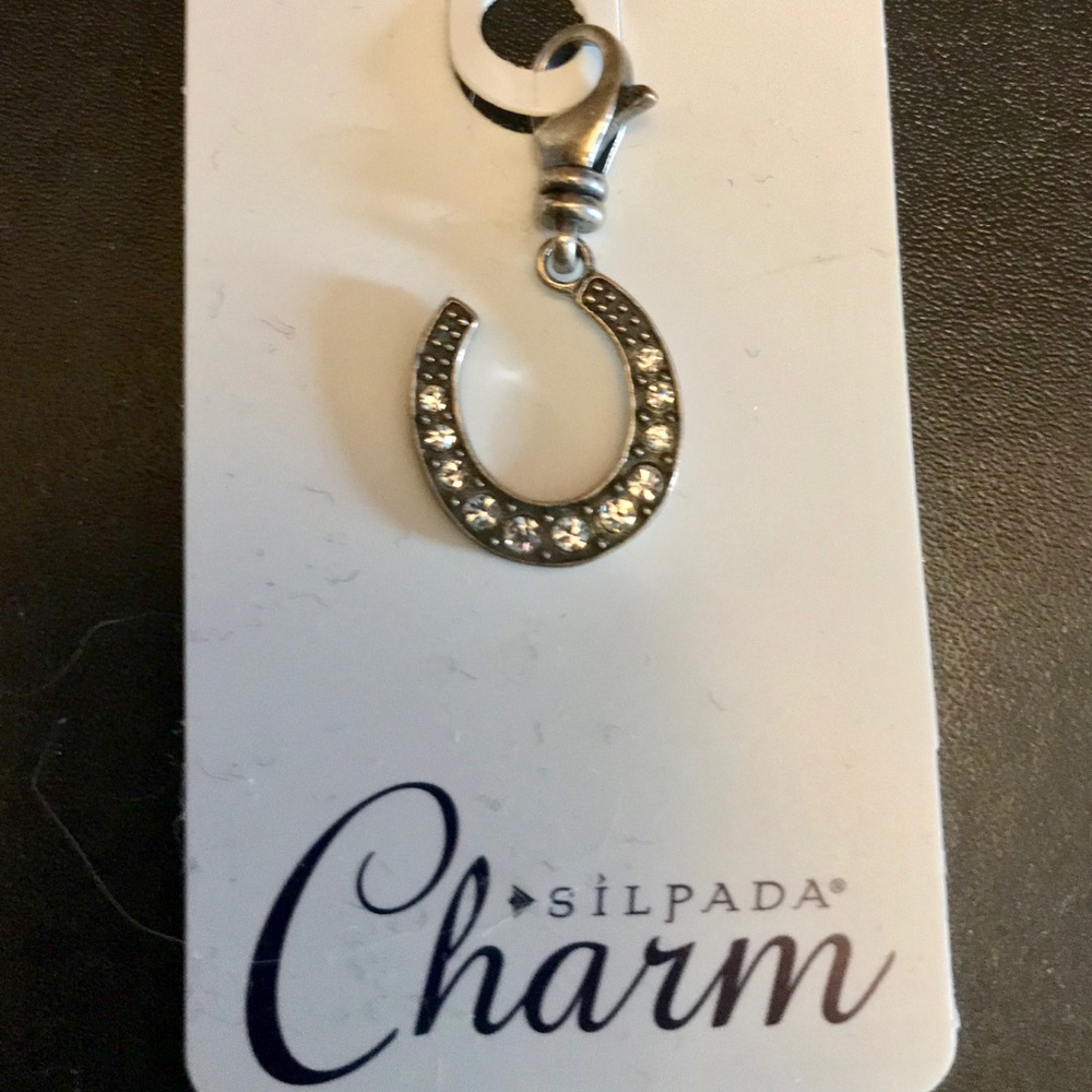 Silpada retired .925 Horseshoe Charm New!